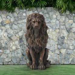 Budget ✨ Glitzhome® 21" Guardian Standing Lion Statue 🔔 -Glitzhome Sales D600060S 5
