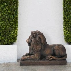 Best reviews of ⭐ Glitzhome® 22" Lying Guardian Lion Statue ✔️ -Glitzhome Sales D600063S 5