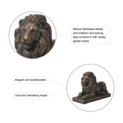 Best reviews of ⭐ Glitzhome® 22" Lying Guardian Lion Statue ✔️ -Glitzhome Sales D600063S 6