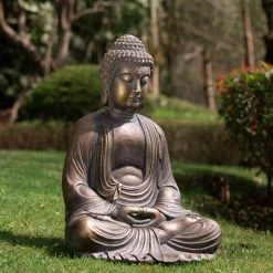 Brand new π Glitzhome® 23" Meditating Buddha Statue π― 12 Brand new π Glitzhome® 23" Meditating Buddha Statue π― -Glitzhome Sales D600065S 3