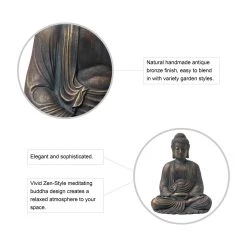 Brand new π Glitzhome® 23" Meditating Buddha Statue π― 14 Brand new π Glitzhome® 23" Meditating Buddha Statue π― -Glitzhome Sales D600065S 5