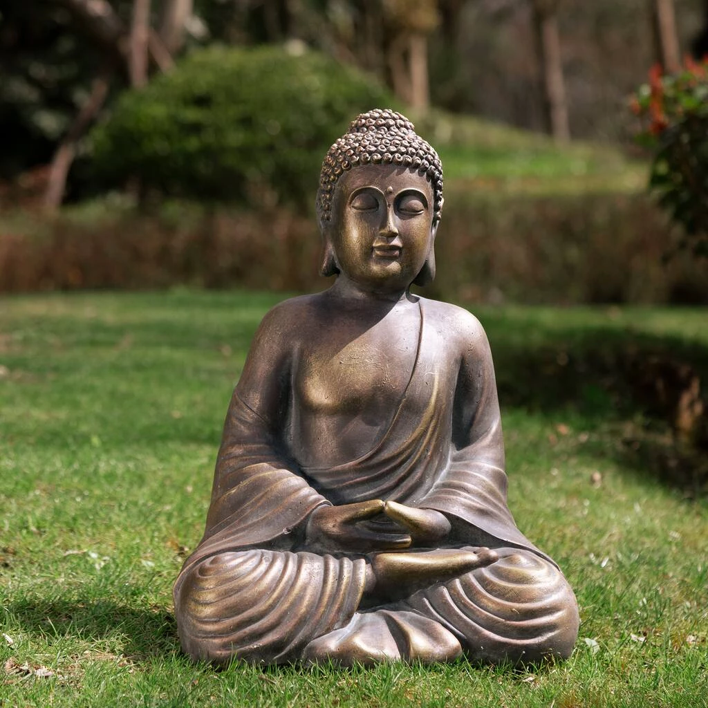 Deals ⌛ Glitzhome® 19" Meditating Buddha Statue ❤️ 4 Deals ⌛ Glitzhome® 19" Meditating Buddha Statue ❤️ - Image 2