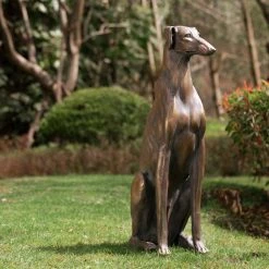 Best reviews of 🎁 Glitzhome® 30" Sitting Left Greyhound 🐕 Dog Statue 🥰 -Glitzhome Sales D600068S 4