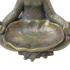 Best Pirce 💯 Glitzhome® 14" Bronze Yoga Frog Statue ✔️ -Glitzhome Sales D600069S 8