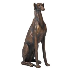 Buy 😉 Glitzhome® 30" Sitting Right Greyhound 🦮 Dog Statue 😉