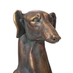 Buy 😉 Glitzhome® 30" Sitting Right Greyhound 🦮 Dog Statue 😉 -Glitzhome Sales D600070S 6