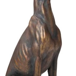 Buy 😉 Glitzhome® 30" Sitting Right Greyhound 🦮 Dog Statue 😉 -Glitzhome Sales D600070S 7