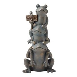 Wholesale ⭐ Glitzhome® 28" Bronze Stacked Frog Statue 🛒