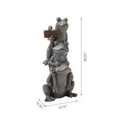 Wholesale ⭐ Glitzhome® 28" Bronze Stacked Frog Statue 🛒 -Glitzhome Sales D600072S 8