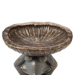 Budget ✔️ Glitzhome® 18" Bronze Yoga Frog Statue 💯 -Glitzhome Sales D600073S 7