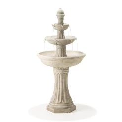 Deals 🛒 Glitzhome® 45" 3-Tier Ceramic Outdoor Fountain 👏 -Glitzhome Sales D600495S 1