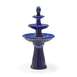 Deals 🛒 Glitzhome® 45" 3-Tier Ceramic Outdoor Fountain 👏 -Glitzhome Sales D600496S 1