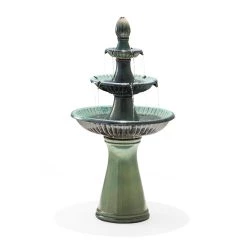 Deals 🛒 Glitzhome® 45" 3-Tier Ceramic Outdoor Fountain 👏