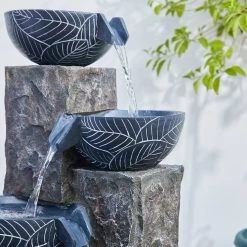 Buy π Glitzhome® 33" Natural Leaf Textured 4-Tier Outdoor Fountain β¨ 15 Buy π Glitzhome® 33" Natural Leaf Textured 4-Tier Outdoor Fountain β¨ -Glitzhome Sales D600498S 6