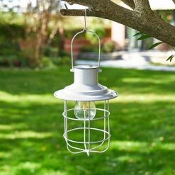 Hot Sale 😍 Glitzhome® 10" Wire Solar Powered Outdoor Hanging Lantern 😍 -Glitzhome Sales D600504S 4