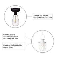 Hot Sale 😍 Glitzhome® 10" Wire Solar Powered Outdoor Hanging Lantern 😍 -Glitzhome Sales D600504S 6