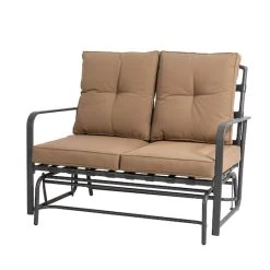 Best reviews of ✨ Glitzhome® Outdoor Patio Loveseat Glider Chair 🔥 -Glitzhome Sales D620443S 1 1