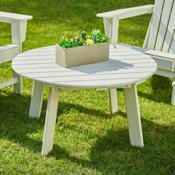 Coupon β Glitzhome® 32" White Round Outdoor Coffee Table π 12 Coupon β Glitzhome® 32" White Round Outdoor Coffee Table π -Glitzhome Sales D620458S 3