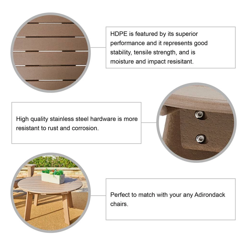 Best deal π Glitzhome® 35.5" Round Outdoor Coffee Table β 8 Best deal π Glitzhome® 35.5" Round Outdoor Coffee Table β - Image 6