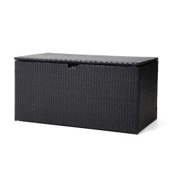 Best Pirce ❤️ Glitzhome® Outdoor Patio Oversized All-Weather Wicker Storage Trunk 👏