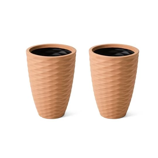 Hot Sale π Glitzhome® 19" Eco-Friendly Oversized Tall Round Diamond Planters, 2ct. π 11 Hot Sale π Glitzhome® 19" Eco-Friendly Oversized Tall Round Diamond Planters, 2ct. π - Image 9