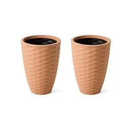 Hot Sale π Glitzhome® 19" Eco-Friendly Oversized Tall Round Diamond Planters, 2ct. π