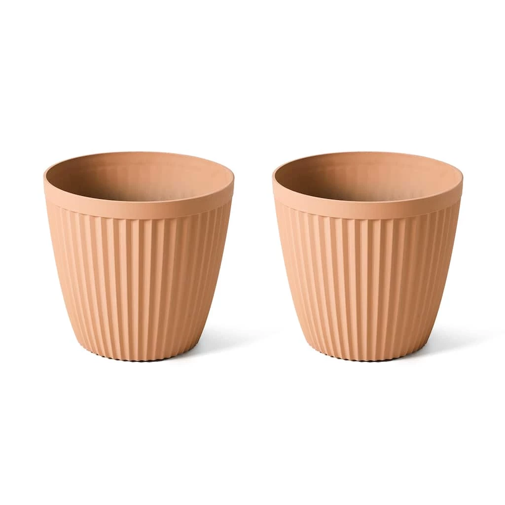 Best Pirce π Glitzhome® Eco-Friendly Oversized Terra Cotta Round Plastic Fluted Pot Planter Set 𧨠3 Best Pirce π Glitzhome® Eco-Friendly Oversized Terra Cotta Round Plastic Fluted Pot Planter Set π§¨