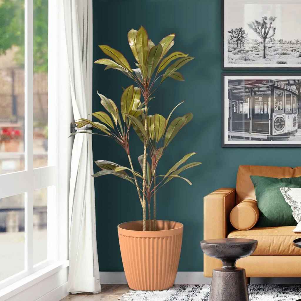 Best Pirce π Glitzhome® Eco-Friendly Oversized Terra Cotta Round Plastic Fluted Pot Planter Set 𧨠6 Best Pirce π Glitzhome® Eco-Friendly Oversized Terra Cotta Round Plastic Fluted Pot Planter Set 𧨠- Image 4