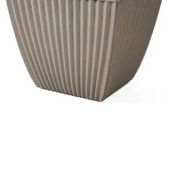 Promo 🛒 Glitzhome® Eco-Friendly Oversized Faux Concrete Square Plastic Fluted Pot Planter Set ⌛ -Glitzhome Sales D622976S 8