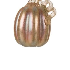 Hot Sale 🛒 Glitzhome® Blue & Gold Glittery Glass Pumpkin Set 💯 -Glitzhome Sales D624702S 7