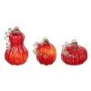 Budget ⭐ Glitzhome® Red Glass Pumpkin & Gourd Set 🧨 -Glitzhome Sales D624704S 1