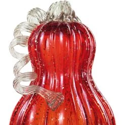 Budget ⭐ Glitzhome® Red Glass Pumpkin & Gourd Set 🧨 -Glitzhome Sales D624704S 6
