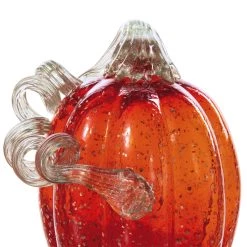 Budget ⭐ Glitzhome® Red Glass Pumpkin & Gourd Set 🧨 -Glitzhome Sales D624704S 8