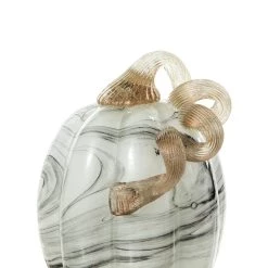 Best Pirce 🥰 Glitzhome® Gray Marble Glass Pumpkin & Gourd Set 💯 -Glitzhome Sales D624705S 7