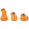 New 💯 Glitzhome® Orange Glass Pumpkin & Gourd Set 🌟 -Glitzhome Sales D624706S 1