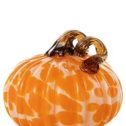 New 💯 Glitzhome® Orange Glass Pumpkin & Gourd Set 🌟 -Glitzhome Sales D624706S 8