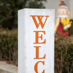 Budget 🎉 Glitzhome® 30" Fall & 👪 Thanksgiving Double Sided Whitewashed Box Porch Sign ❤️ -Glitzhome Sales D624708S 5