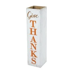Budget 🎉 Glitzhome® 30" Fall & 👪 Thanksgiving Double Sided Whitewashed Box Porch Sign ❤️ -Glitzhome Sales D624708S 7