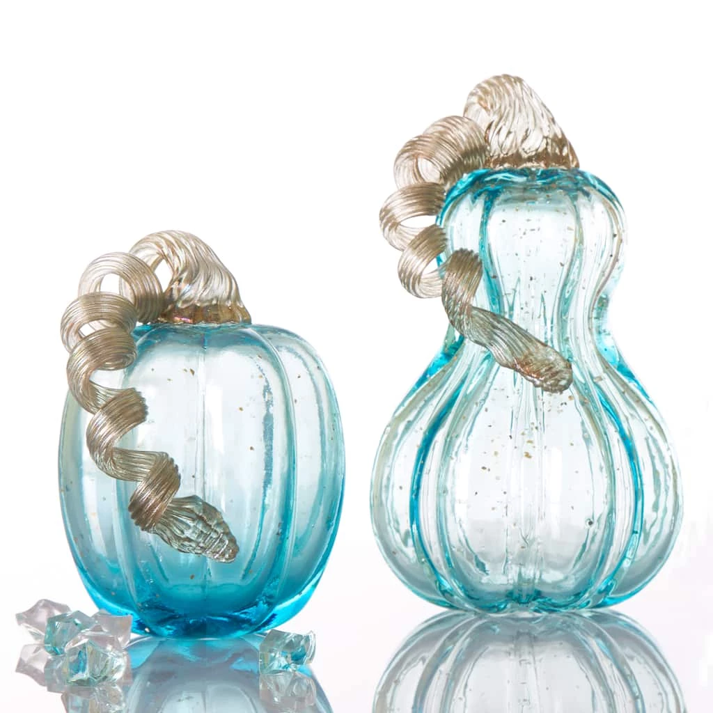 Budget ๐คฉ Glitzhome® Blue Glass Pumpkin Set ๐ฅ 10 Budget ๐คฉ Glitzhome® Blue Glass Pumpkin Set ๐ฅ - Image 8