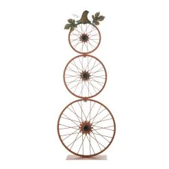 Flash Sale 🛒 Glitzhome® 33.25" Fall Metal Bicycle Wheel Pumpkin Porch Décor 🎉