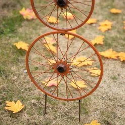Wholesale β Glitzhome® 33.75" Fall Metal Bicycle Wheel Pumpkin Yard Stake π 13 Wholesale β Glitzhome® 33.75" Fall Metal Bicycle Wheel Pumpkin Yard Stake π -Glitzhome Sales D624715S 4