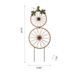 Wholesale β Glitzhome® 33.75" Fall Metal Bicycle Wheel Pumpkin Yard Stake π 17 Wholesale β Glitzhome® 33.75" Fall Metal Bicycle Wheel Pumpkin Yard Stake π -Glitzhome Sales D624715S 8