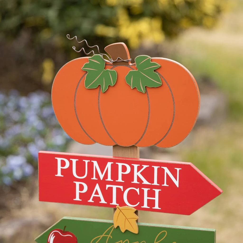 Cheap π Glitzhome® 41.75" Fall Wooden Pumpkin Patch Yard Stake π 5 Cheap π Glitzhome® 41.75" Fall Wooden Pumpkin Patch Yard Stake π - Image 3