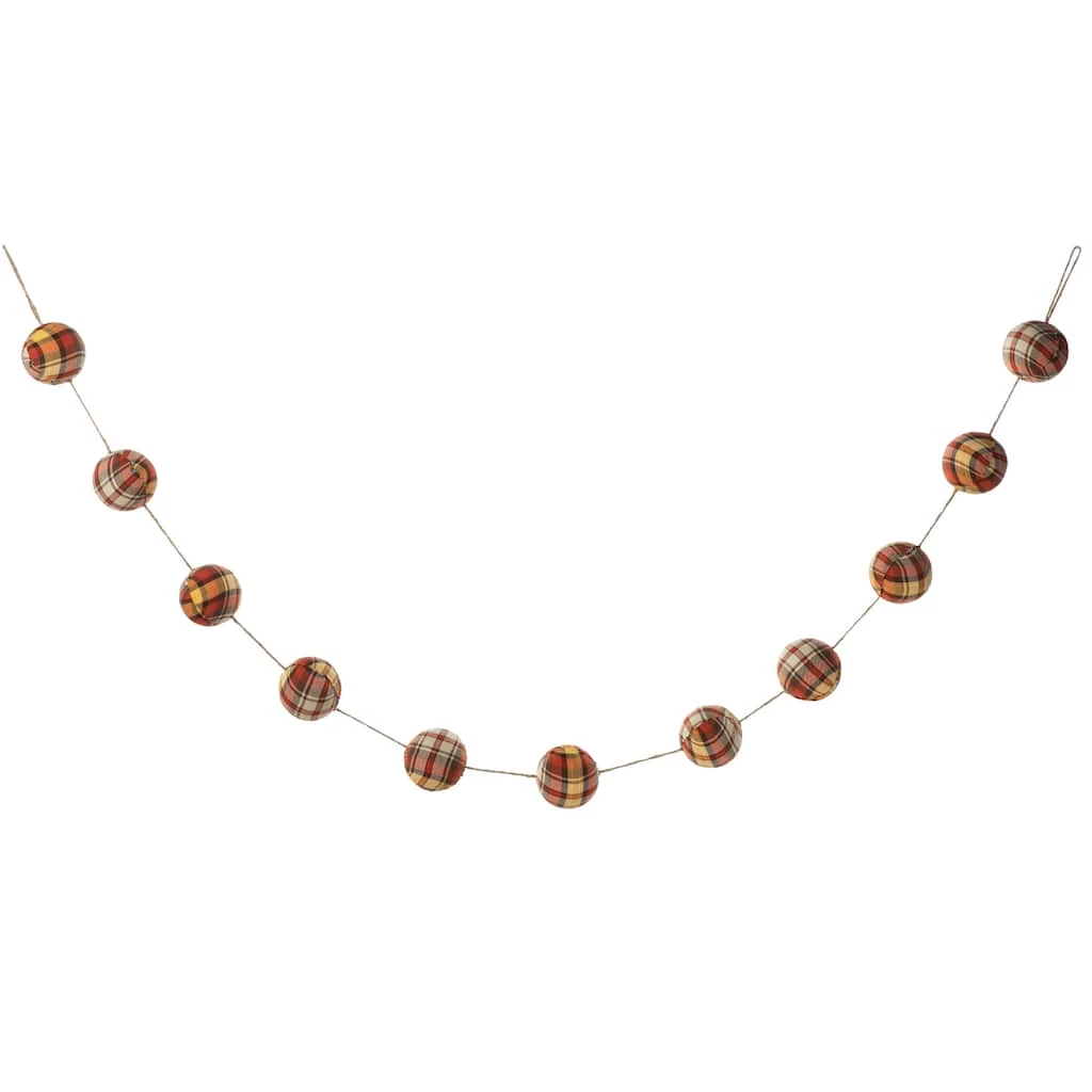 Discount π Glitzhome® 78.75" Fall Plaid Balls Garland π₯ 3 Discount π Glitzhome® 78.75" Fall Plaid Balls Garland π₯