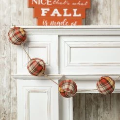 Discount π Glitzhome® 78.75" Fall Plaid Balls Garland π₯ 12 Discount π Glitzhome® 78.75" Fall Plaid Balls Garland π₯ -Glitzhome Sales D624720S 3