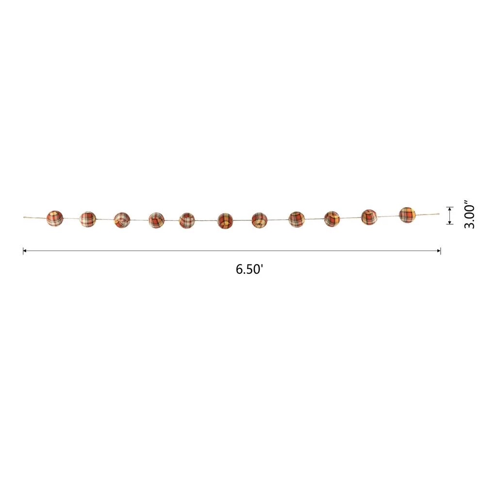 Discount π Glitzhome® 78.75" Fall Plaid Balls Garland π₯ 10 Discount π Glitzhome® 78.75" Fall Plaid Balls Garland π₯ - Image 8