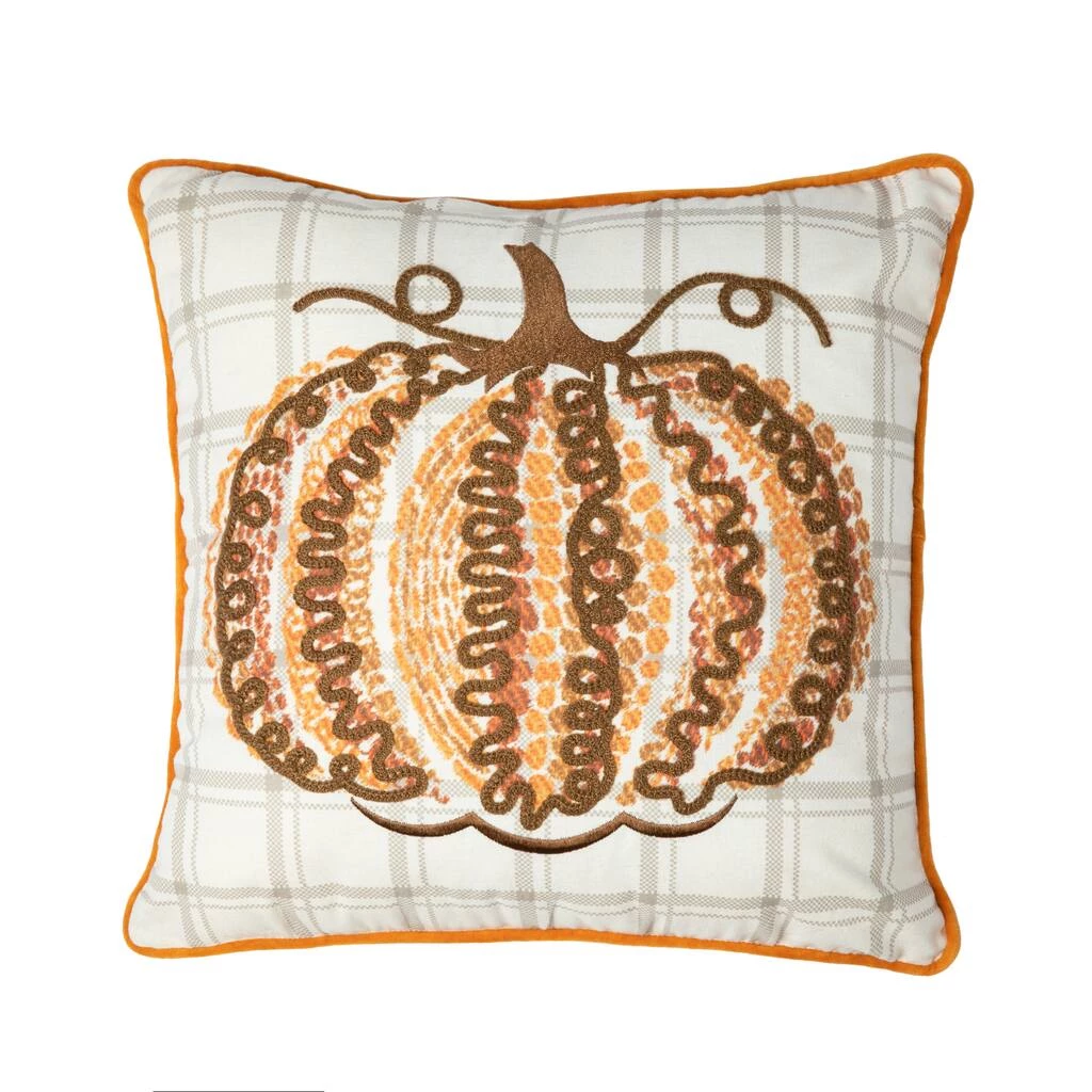 Buy π Glitzhome® 18" Fall Embroidered Pumpkin Pillow Cover π 8 Buy π Glitzhome® 18" Fall Embroidered Pumpkin Pillow Cover π - Image 6