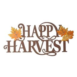 Best Sale 🛒 Glitzhome® 24" Metal "HAPPY HARVEST" Wall Décor 🎉