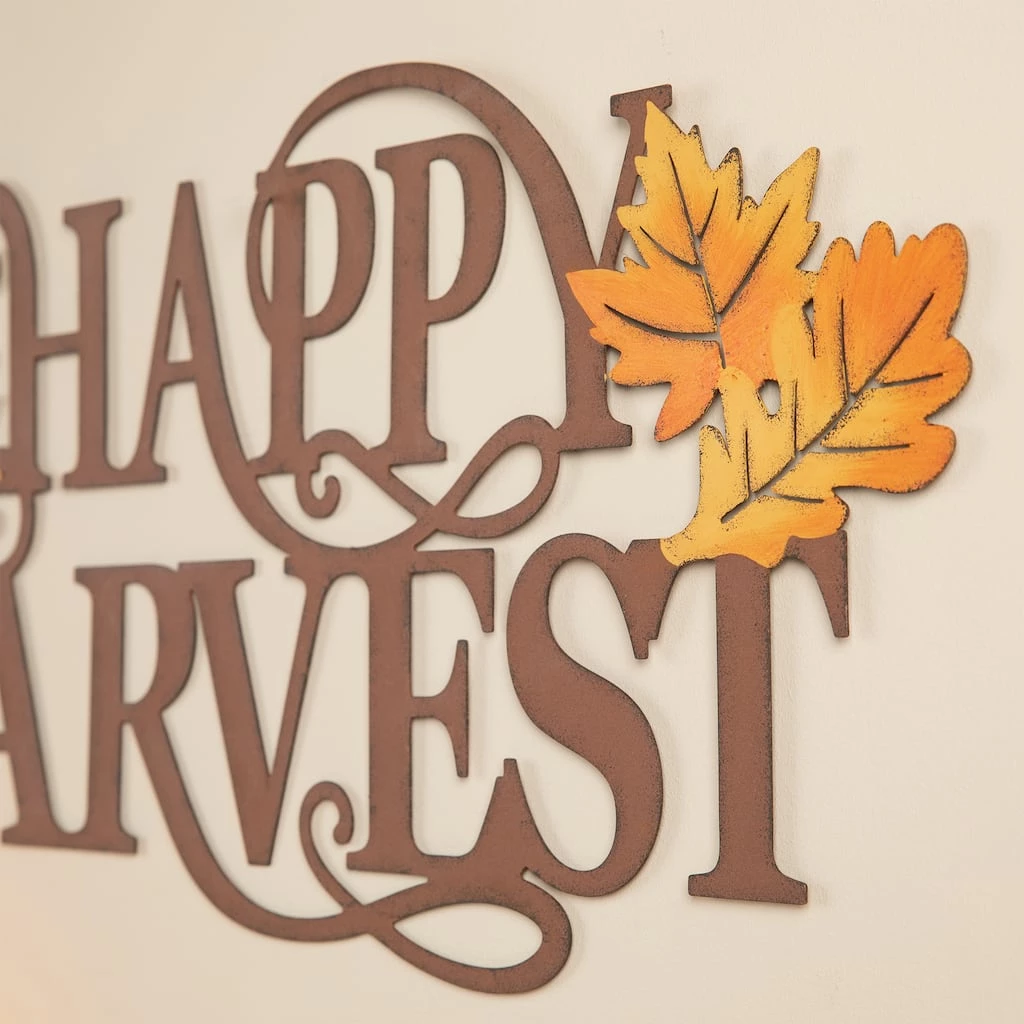 Best Sale π Glitzhome® 24" Metal "HAPPY HARVEST" Wall Décor π 6 Best Sale π Glitzhome® 24" Metal "HAPPY HARVEST" Wall Décor π - Image 4