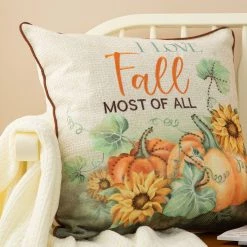 New 🥰 Glitzhome® 20" Fall Embroidered Pumpkin Pillow 🧨 -Glitzhome Sales D624727S 3